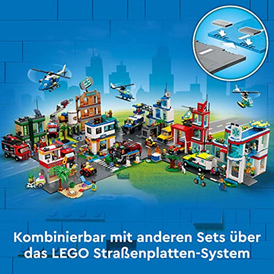 LEGO 60317 City Banküberfall mit Verfolgungsjagd mit Hubschrauber, Drohne und 2 LKWs, Polizei-Set, Weihnachtsgeschenkidee für Jungen und Mädchen ab 7 Jahren