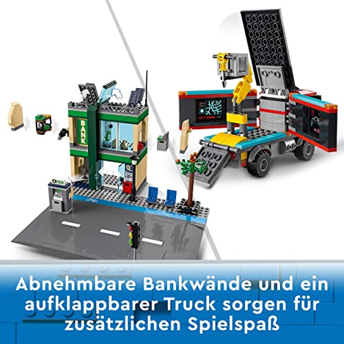 LEGO 60317 City Banküberfall mit Verfolgungsjagd mit Hubschrauber, Drohne und 2 LKWs, Polizei-Set, Weihnachtsgeschenkidee für Jungen und Mädchen ab 7 Jahren