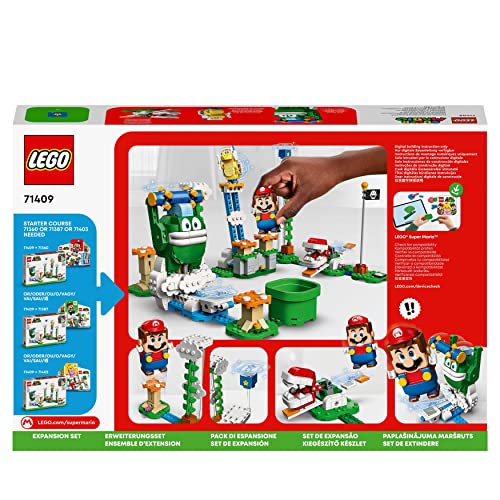 LEGO 71409 Super Mario Maxi-Spikes Wolken-Challenge – Erweiterungsset, Spielzeug Set mit 3 Gegner Figuren inkl. Bumerang-Bruder und Piranha-Pflanze