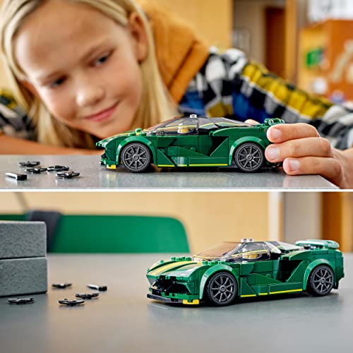 LEGO 76907 Speed Champions Lotus Evija Bausatz für Modellauto, Spielzeug-Auto, Rennwagen für Kinder, 2022 Kollektion