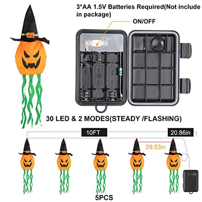 Halloween Dekoration Lichter Kürbis Atmosphäre Lichter Leuchtende Dekoration Weihnachten Halloween Party LED Lampe Dekorative Lichterketten Fernbedienung Licht One Size