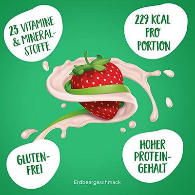 Yokebe ACTIVE SHAPE Strawberry Swirl - Mahlzeitersatz für eine gewichtskontrollierende Ernährung - Diät-Drink mit hohem Proteingehalt und Erdbeer-Geschmack - 250 g = 10 Portionen