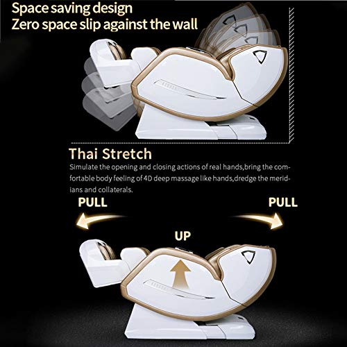 Lzour Massagestuhlregler, Ganzkörper-Massagestuhl für Wohnzimmer mit SL-Track, Bluetooth-Lautsprecher, Null-Gravity, Thai-Fußmassage