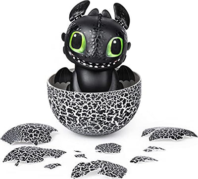 Dreamworks Dragons 6046183 Ohnezahn Babydrachen Ei, Hatching Dragon, Ohnezahn zum Ausbrüten, Soundeffekte, Kopf - und Bauchsensoren, interaktiv