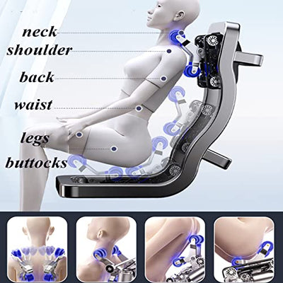 ZHANGTAOLF 2022 Orbital -Massagestuhl, Ganzkörpermassagestuhl mit Roboterwalzen, Massagestuhl mit Raum -Null -Schwerkraft -Massage und automatische Erkennung Körperform