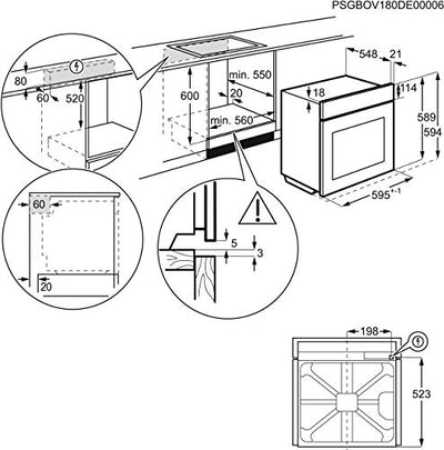 AEG BPS33102ZM Einbau-Backofen mit Pyrolytische Selbstreinigung / Grillfunktion / Display mit Uhr / Kindersicherung / Edelstahl