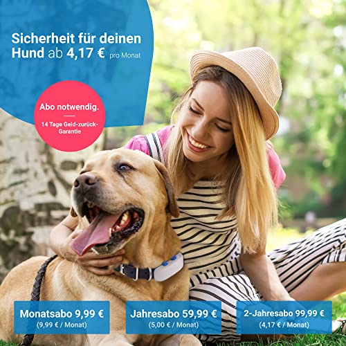 Tractive GPS DOG 4. Tracker für Hunde. Immer wissen, wo dein Hund ist. Halte ihn mit Aktivitätstracking fit. Unbegrenzte Reichweite. (Schneeweiß)