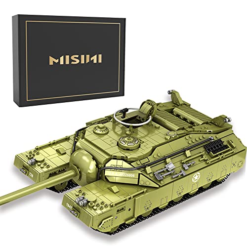 MISINI Technik Panlos 628010 T28 Super Heavy Tank Bausteine Klemmbausteine, WWII Militär Amerikanisches Schwerer Panzer Modellbausatz, 2986 Teile Panzer Spielzeug für Erwachsener, Kompatibel mit Lego