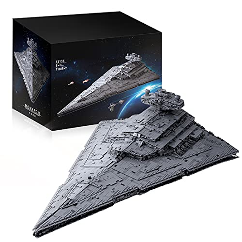 Gedar Technik Baustein Imperial Sternenzerstörer Bausatz, Wing Fighter UCS Kollektion Series, Star Wars Imperium Sets, 11885 Klemmbausteine Kompatibel mit Lego