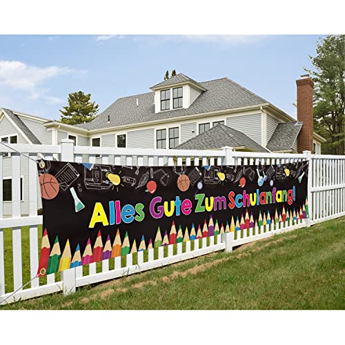 Yibaga Große Alles Gute zum Schulanfang Willkommen zurück zum Schulbanner zurück zur Schuldekoration 210 x 40 cm (6,9 x 1,3 Fuß) für die Schulparty -Dekorationen, Büro, Klassenzimmerdekorationen