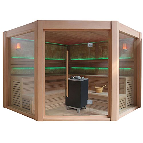 EO-SPA Sauna E1501B rote Zeder/250x250/12kW EOS Cubo