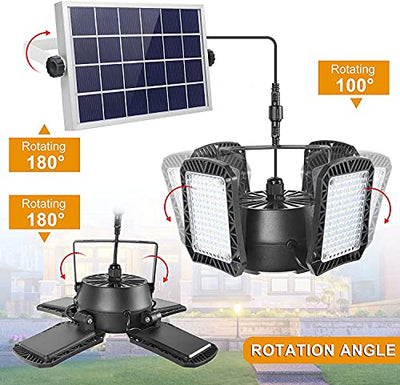 Solar Hängelampe für Garagen Gartenschuppen ,Solar-Schuppenleuchte mit 128 LED 1000 lm, Solarleuchte mit Fernbedienung, Solarlampe Solar-Sicherheits-Bewegungssensor-Leuchten, IP65 wasserdicht