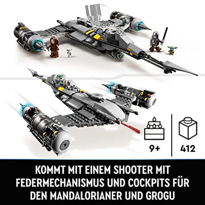 LEGO 75325 Star Wars Der N-1 Starfighter des Mandalorianers aus Das Buch von Boba Fett, Spielzeug zum Bauen, Set mit Figur des Baby Yoda, Geschenk zu Weihnachten