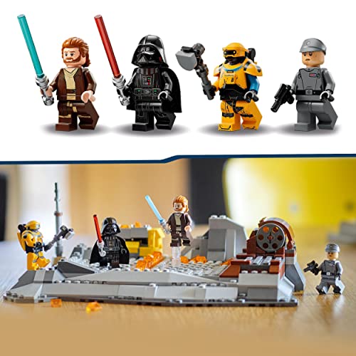 LEGO 75334 Star Wars Obi-Wan Kenobi vs. Darth Vader, Spielset mit Duell-Plattformen und Minifiguren, baubares Spielzeug für Kinder ab 8 Jahren