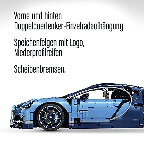 LEGO 42083 Technic Bugatti Chiron, Modellbausatz für Erwachsene, Bauset für EIN Sportwagen Modellauto, Sammlermodell für Fortgeschrittene