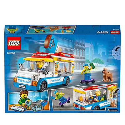 LEGO 60253 City Great Vehicles Eiswagen, kreatives Spielzeug mit Skater- und Hundefigur, Geschenk für Mädchen und Jungen ab 5 Jahren, Kinderspielzeug