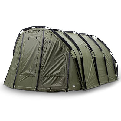 Lucx® Bivvy + Winterskin 'Bigfoot' 2-6 Man XXL Angelzelt + Überwurf/Karpfenzelt Carp Dome + Overwrap Fishing Tent Camping Zelt