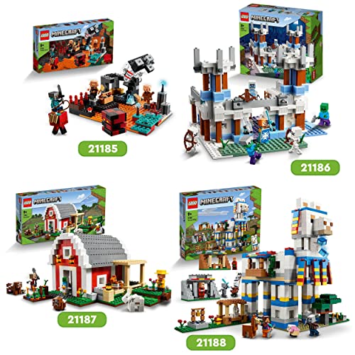 LEGO 21185 Minecraft Die Netherbastion Action-Spielzeug mit Figuren, inkl. Piglin, Set für Jungen und Mädchen ab 8 Jahre