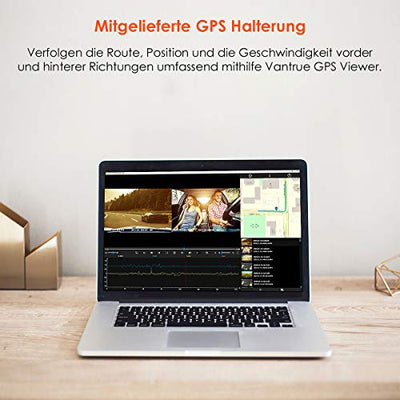 VANTRUE N2S 4K Dashcam Auto Dual 1440P Dash Cam Vorne Hinten, GPS 24Std. Dual Parküberwachung, Dasch-Cam Infrarot Nachtsicht, 2160P Vorne, 2 Zoll 320°Superkondensator Autokamera G Sensor Max. 512GB