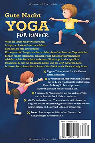 Gute Nacht Yoga für Kinder: Der sanfte Weg zu mehr Gesundheit, Selbstvertrauen und Konzentration