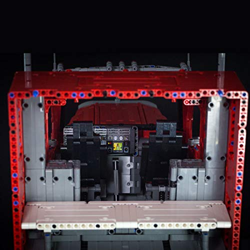 Foxcm Technik LKW mit Anhänger, Technic Ferngesteuert LKW mit Container, Custom MOC Bausteine Modellbausatz(11900 Teile), Kompatibel mit Lego Technik