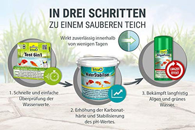 Tetra Pond AlgoFree Schwebealgen- und Fadenalgenvernichter, bekämpft langfristig grünes Wasser im Gartenteich, 3 L