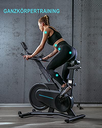 OVICX Heimtrainer Fahrrad Magnetische stationären Hometrainer mit einstellbaren professionellen Lenker Riemenantrieb Indoor Radfahren heimtrainer für zu Hause Fitnessstudio