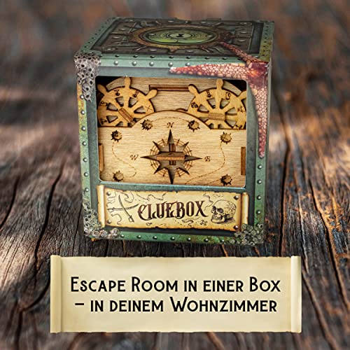 iDventure Cluebox - Davy Jones Locker - Escape Room Spiel - kniffeliges 3D Holzpuzzel Rätsel - einzigartige Knobelspiele - Escape Box Spiele Für Erwachsene und Rätselbox für Kinder