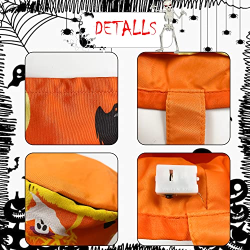 Halloween Tragetaschen mit LED, Trick or Treat Tasche Kinder Storage Bag, Wiederverwendbare Partytüten, für Jungen und Mädchen Halloween Party Decor