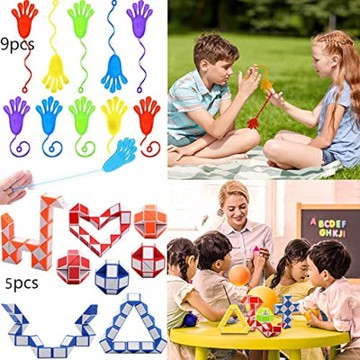 SLINGDA Kindergeburtstag Mitgebsel Set 62-Teiliges Premium Kindergeburtstag Spielzeugset für Mädchen & Jungen - Mitgebsel, Mitbringsel, Gastgeschenke