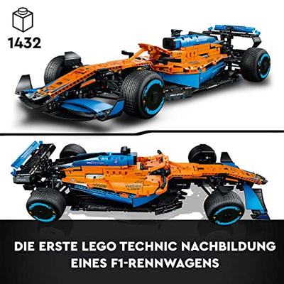 LEGO 42141 Technic McLaren Formel 1 Rennwagen, Rennauto, Geschenkidee für Erwachsene, Männer, Frauen, Ihn, Sie, Ehemann, 2022 Modellauto-Set für Erwachsene