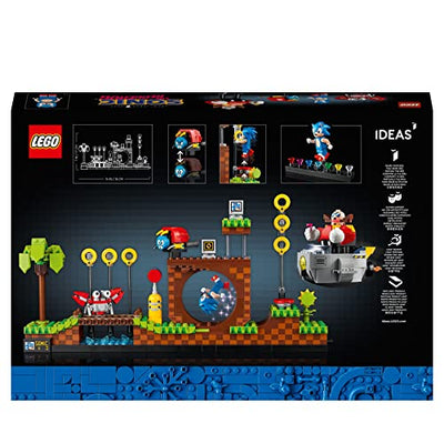 LEGO Ideas 21331 Sonic The Hedgehog – Green Hill Zone Set mit Dr. Eggmann, Egg-Mobil und weiteren Figuren, Geschenkidee für Erwachsene