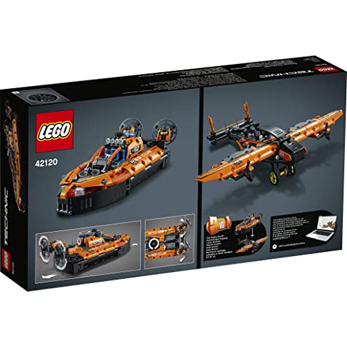 LEGO 42120 Technic Luftkissenboot für Rettungseinsätze - Flugzeug, 2-in-1 Spielzeug aus Bausteinen, Geschenk für Mädchen und Jungen ab 8 Jahren