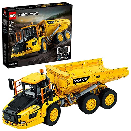 LEGO 42114 Technic 6x6 Knickgelenkter Volvo-Dumper, ferngesteuertes Modellauto, Modellbausatz LKW-Spielzeug für Kinder und Erwachsene