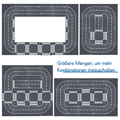 Bauplatten für Straßen, Städte, Straßenplatten,Classic Bausteine,Kompatibel mit meisten gängigen Marken, 25.5*25.5cm Platten-Set für Kreatives Spielen, Lernspielzeug