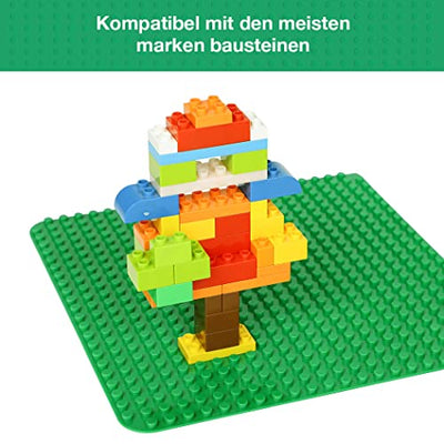 Lekebaby 3 Stück Große Grundplatte Kompatibel mit Meisten Marken, 38*38cm Bauplatte für Kreatives Vorschulspielzeug