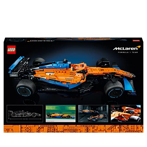 LEGO 42141 Technic McLaren Formel 1 Rennwagen, Rennauto, Geschenkidee für Erwachsene, Männer, Frauen, Ihn, Sie, Ehemann, 2022 Modellauto-Set für Erwachsene