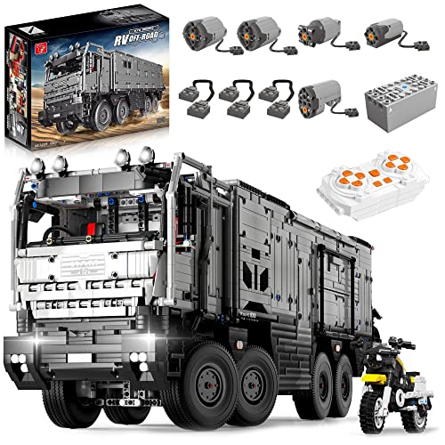 FigureArt Technik LKW Wohnmobil Off-Road Bausatz, 6068 Teile Groß Technik Klemmbausteine mit Fernbedienung und 5 Motors Kompatibel mit Lego Technik