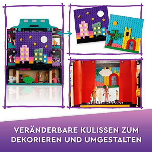 LEGO 41714 Friends Andreas Theaterschule aus Heartlake City, kreatives Spielzeug mit 4 Mini-Puppen und Puppenzubehör für Kinder ab 8 Jahre, Geschenk zu Weihnachten