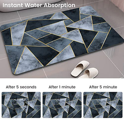 Super Absorbent Floor Mat, 40X60 cm rutschfeste Mikrofaser Badematten Home, Schnelltrocknende Badezimmerteppich Absorbierend Badteppich, Waschbar Badvorleger for Bathroom, Duschvorlege