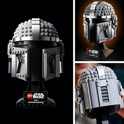 LEGO 75328 Star Wars Mandalorianer Helm Modell, Sammlerstück Zimmer-Deko und EIN tolles Geschenk für Erwachsene, Bausatz, Männer, Frauen, Mama, Papa, Sammler-Geschenkidee