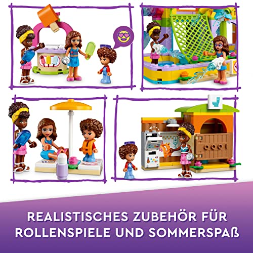 LEGO 41720 Friends Wasserparkerlebnis Spielset, Heartlake City Schwimmbad mit Mini-Puppen u. a. Olivia, Kinderspielzeug ab 6 Jahren