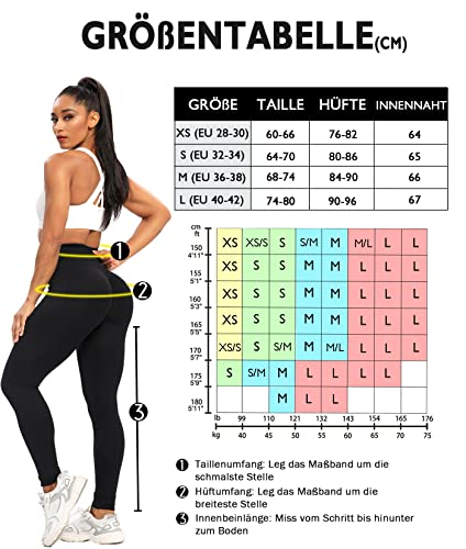 RIOJOY Scrunch Butt Leggings Damen High Waist Seamless Push Up Booty Leggins Hose für Sport Yoga Fitness Gym Workout, Grau L