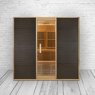 XXXL Luxus Infrarotsauna + Infrarotkabine Kombi SET Sauna inkl. Saunaofen 6 Personen Modell 2022