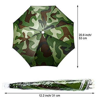 3 Stücke Regenbogen Regenschirm Hüte Camouflage Fishing Cap Sonnenschirm Stirnband (Style B)