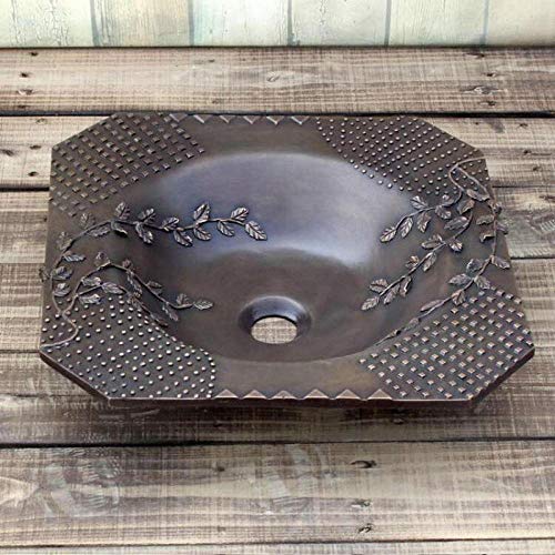 DWSS® Waschbecken Groupbuy Vorverkauf Artistic Cast Bronze Geprägte Arbeitsplatte Semi-Counter Waschbecken Waschbecken