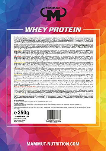 Mammut Nutrition Whey Protein, Flavour Mix, Molke, Eiweiß, Protein Shake, 10 x 25 g Portionsbeutel , 250 g