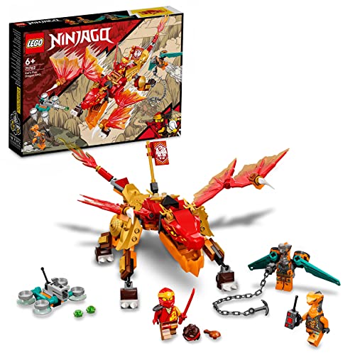 LEGO 71762 NINJAGO Kais Feuerdrache EVO, Drachen Spielzeug ab 6 Jahren mit Feuerdrachen- und Schlangen-Figur, mit Ninjas und Boa-Jäger