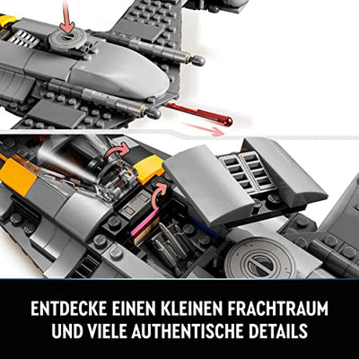 LEGO 75325 Star Wars Der N-1 Starfighter des Mandalorianers aus Das Buch von Boba Fett, Spielzeug zum Bauen, Set mit Figur des Baby Yoda, Geschenk zu Weihnachten