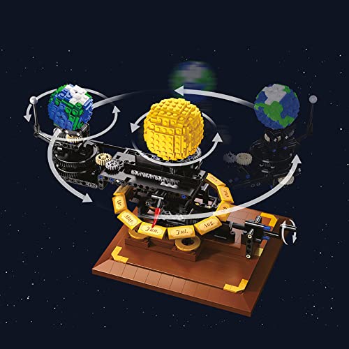 FanMei CADA klemmbausteine c71004w Technik solar System Set, Prototyp MOC-4477，865-tlg. Earth, Moon and Sun OrreryCADA Master Bausteine, kompatibel mit Lego (in luxuriöser originalverpackung)